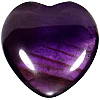 Morella piedras preciosas gema Amatista forma de corazón Ángel de la Guarda protector de 3 cm en una bolsa de terciopelo